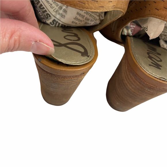 Sam Edelman Ennette Lace Up Open Toe Block Heel Sz. 6.5 Hippie Cottage Boho - Picture 7 of 12